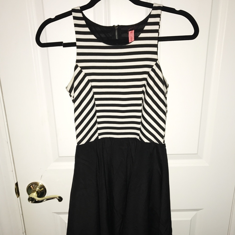 Black and white striped dress from Eight Sixty.